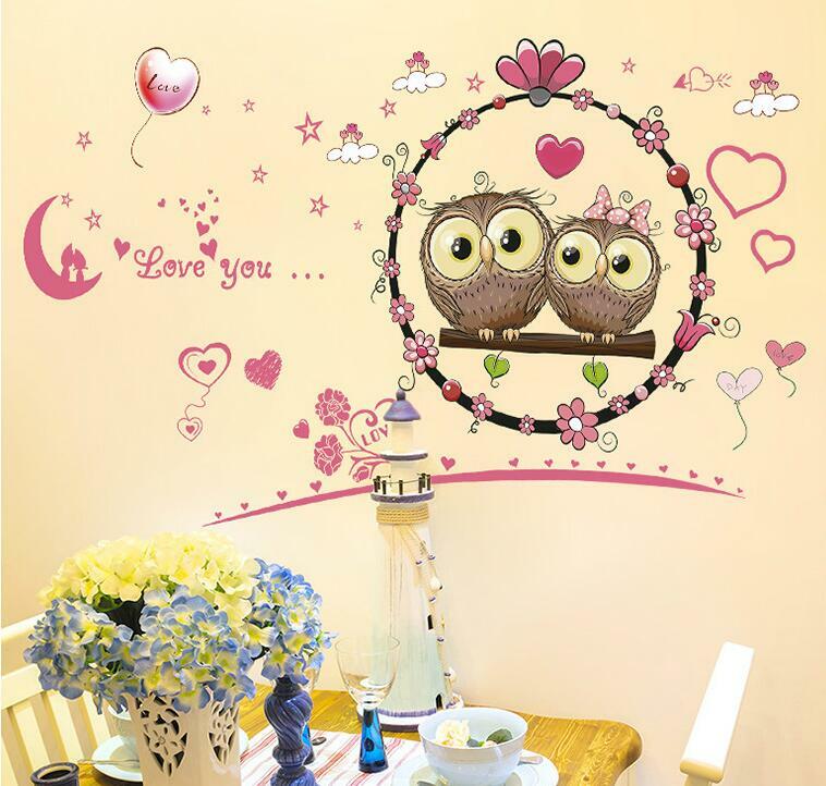 COVPAW Owl & Tree Wall Decal Stickers - Reusable Nursery, Kids Room Decor (US Stock)