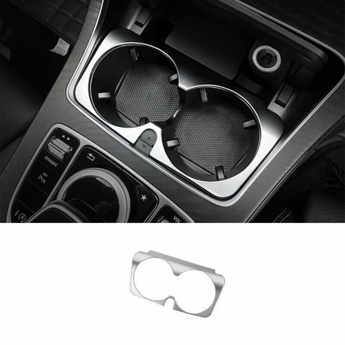 Chrome Center Console Cup Holder Trim Panel For Mercedes-Benz C-Class W205 (2015-2021)