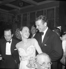 Dan Dailey S. Z. Sakall Candid 1940s Event Original 2.25 x 2.25 Camera Negative 