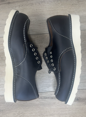 Red Wing Shoes Moc Toe Oxford -SIZE 9.5- 8090 MADE IN USA Black