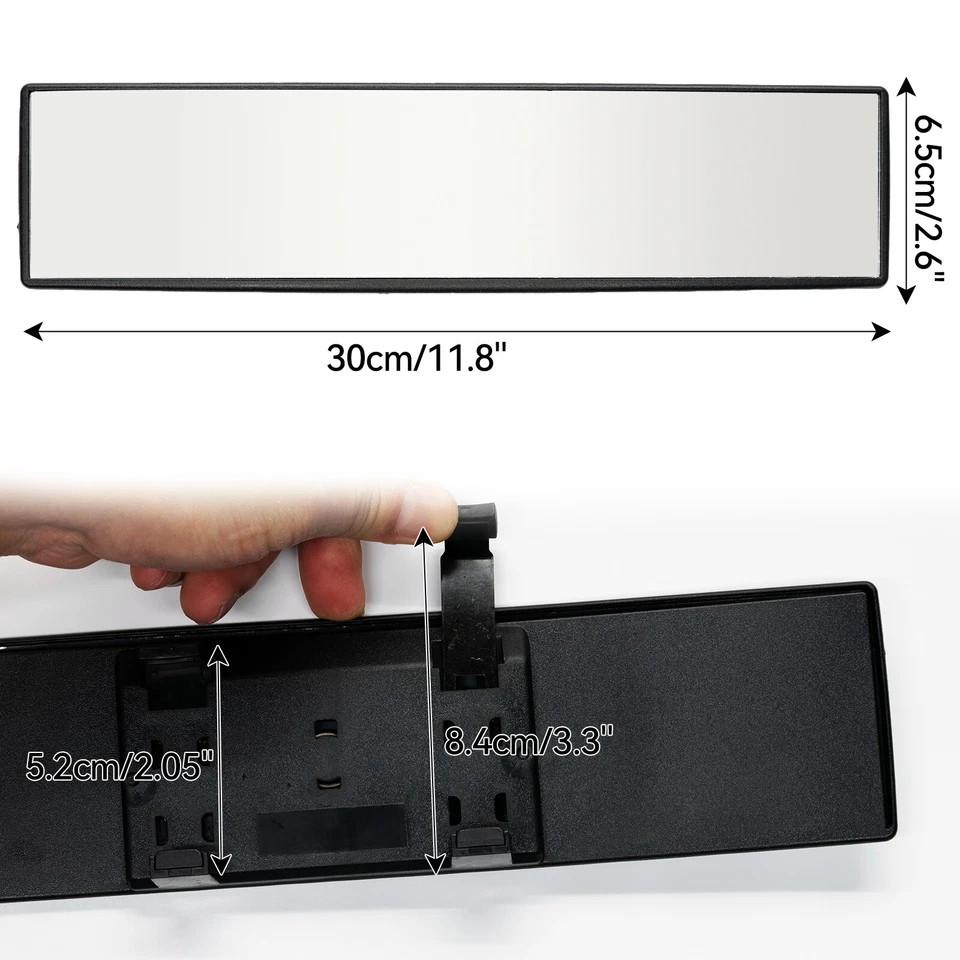For Cars SUV Vans Trucks Inside 11.8 inch Rear View Mirror Auto Interior Mirror - Image 2 of 4