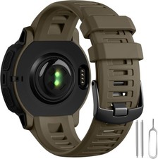 Compatible with Garmin Instinct Watch Bands 22mm Soft Silicone Strap Sport Wr...