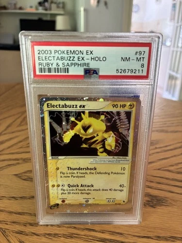 Electabuzz EX Ruby & Sapphire 97/109 PSA 8 Holo Pokemon Card 2003