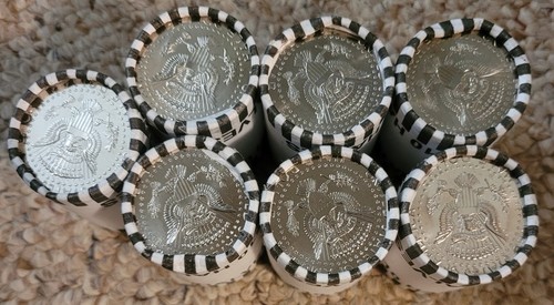 7 Sealed Roll 2025-D BU Tail/Tail Kennedy JFK Half Dollars 140 Coins