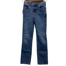 Wrangler Retro Slim Straight Jeans Kids Size 12 Slim Blue Denim Adjustable Waist