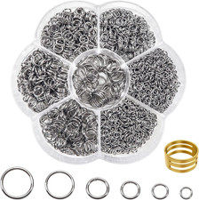 1000Pcs Jump Rings for Jewelry Making Stainless Steel Open Jump Rings Connectors