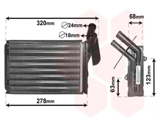 VAN Wezel WäRmetauscher Innenraumheizung FüR Renault Megane I 43006048-image