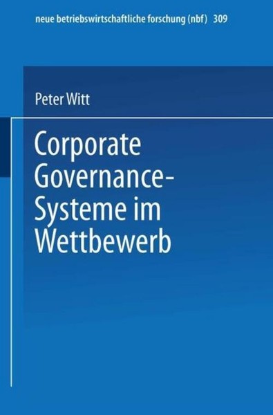 Corporate Governance-Systeme Im Wettbewerb Peter Witt-image
