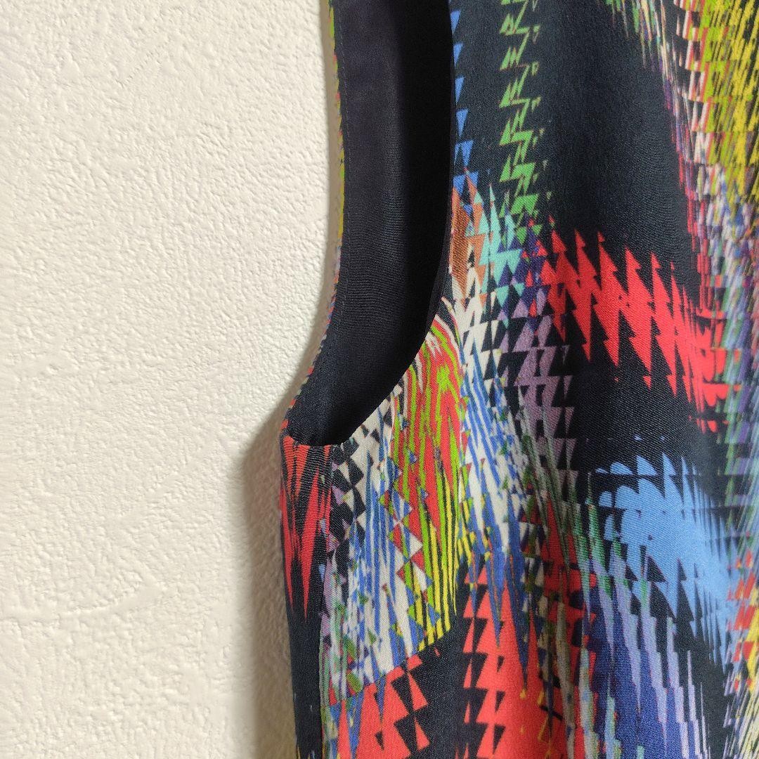 Good condition M MISSONI Geometric pattern knee l… - image 4