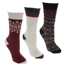 MUK LUKS Women's 3-Pair Pack Boot Socks