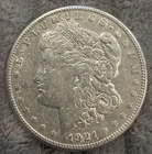 1921-S Morgan Silver Dollar $1 Coin, San Francisco Mint, Beautiful Tone
