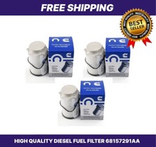3 Pack Diesel Fuel Filter 68157291AA For Ram 1500 2010–2017 Fast Ship