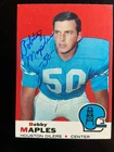 Bobby Maples Autographed 1969 Topps Football Card #19 Oilers AFL Died 1991