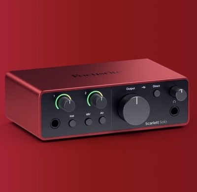 Focusrite Scarlett Solo USB Audio Interface USB-C XLR TRS Phantom Power