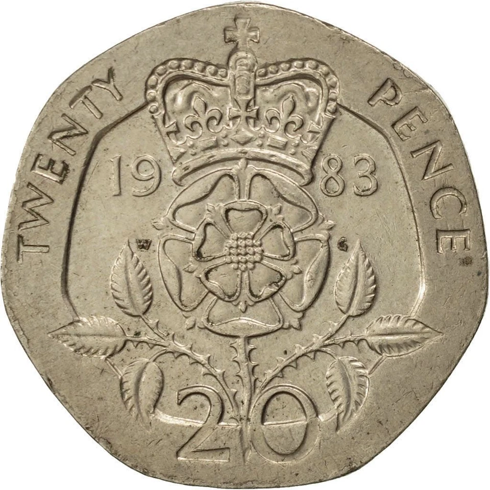 United Kingdom | 20 Pence Coin | Elizabeth II | Km:931 | 1982 - 1984 - Image 3 of 4