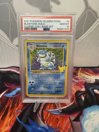 Pokémon Blastoise 2/102 Celebrations: Classic Collection Holo PSA 10 (2021)