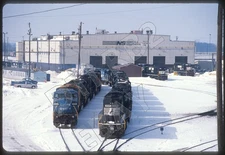 ZM3 ORIGINAL SLIDE NS NORFOLK SOUTHERN DIESELS AT SHOP BELLEVUE OH OHIO