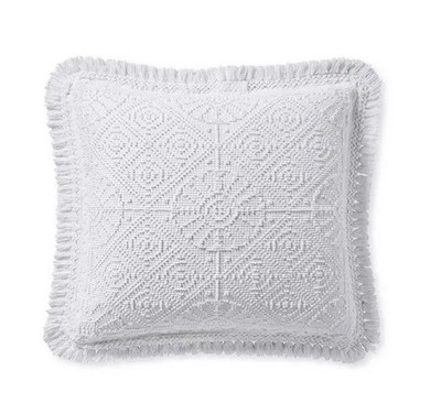 NEW Serena & Lily Winslow Euro Pillow Sham-White