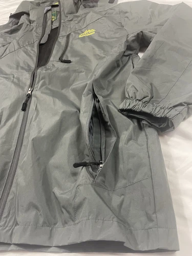Chaqueta cortavientos gris WEI-TEX impermeable deportes al aire libre talla grande - Imagen 7 de 15