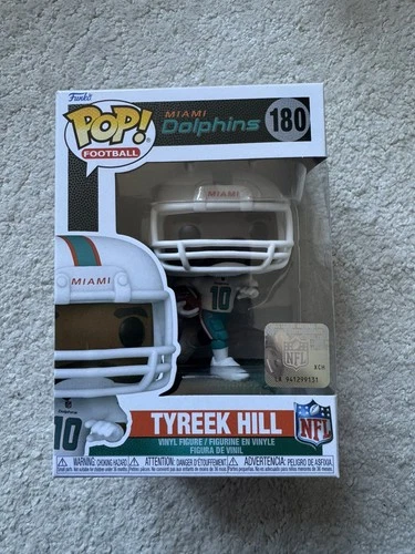 NFL Dolphins Tyreek Hill Funko Pop! Vinyl Figure #180 W/ Protector