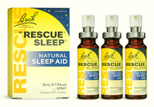 Bach RESCUE SLEEP Spray Natural Sleep Aid 0.7 fl oz 20mL PACK OF 3