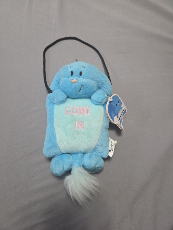 Neopets Blue Kacheek Plushie Door Hanger Come In/Do Not Disturb with hang tag