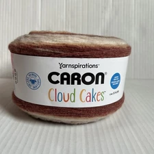 Caron Cloud Cakes Yarn Cinnamon Swirl 8.5 oz 240 g 1 Skein Free Shipping 