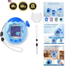 for Tamagotchi Paradise Clear Case with Lanyard, Body and Screen Guard for Ta...