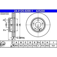 2x ATE 24.0125-0200.1 Bremsscheibe für MERCEDES BENZ A KLASSE B W176 W246 W242 2x ATE 24.0125-0200.1 Bremsscheibe für MERCEDES BENZ A KLASSE B W176 W246 W242