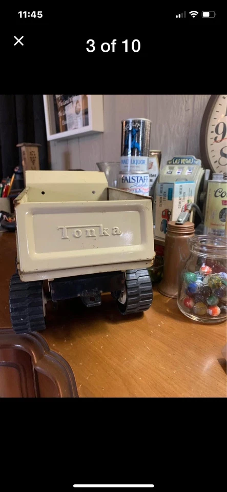 Camión de volteo Tonka 1980 vintage construcción metal prensado GC Stony Brothers Foto 4 de 4