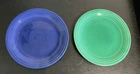 Fiestaware Sea Mist Green and Colbalt Blue 7.5” Luncheon Plates