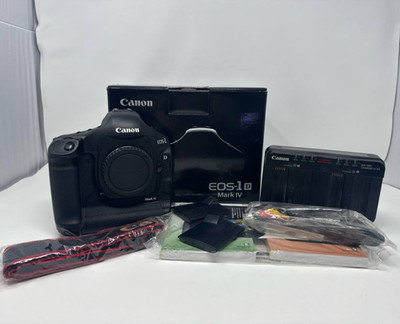 Canon EOS-1D Mark IV DSLR Camera Body Tested Working with Box and Charger