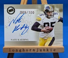 2004 Press Pass Autographs Gold /100 Nate  Kaeding RC rookie card Chargers Iowa. rookie card picture
