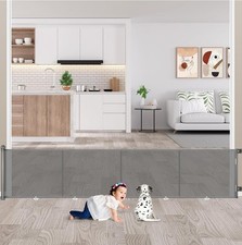 200" Retractable Baby/Pet Gate, Extra Wide, 34" Tall for Extra Large...