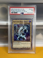 Yu-Gi-Oh Blue-Eyes White Dragon 1st Ed BLUE TEXT ULTRA Graded PSA 7 Near Mint