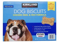 Kirkland Signature Premium Dog Biscuits Chicken Meal Rice Formula 15 LB