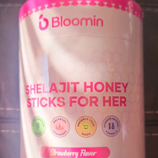 Barritas de miel con shilajit «Bloomin» para mujeres, sabor a fresa, para la energía y el estado de ánimo