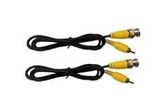 2 Pack 1m BNC to RCA Cable Black Yellow CCTV DVR to TV Converter 3 Feet