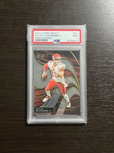 PATRICK MAHOMES 2018 Panini Select Phenomenon Card #PH-1 Graded PSA 9 Mint!