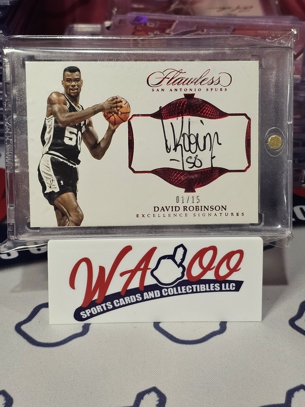 DAVID ROBINSON 2016-17 PANINI FLAWLESS AUTO RUBY 1/15 SPURS