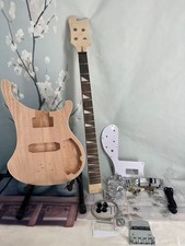 DIY Electric Guitar Kit bass Solid body with 6 strings Ship from US
