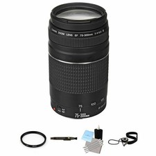 Canon EF 75-300mm f/4.0-5.6 III Autofocus Lens Package