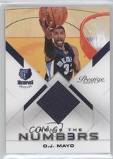 2009-10 Panini Prestige Inside the Numbers Materials 89/100 OJ Mayo #10 a3q