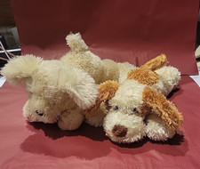 Aurora Flopsies Dog Plush Puppy Brown Sitting Floppy Soft Toy lot of 2