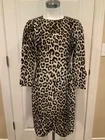 rag & bone Gray Brown Black "Short Leopard Dress" Silk Shift, Size 4, NWT!