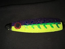 High Percentage Salmon Trolling Spoon With Hyper Vis Tape Not Paint 4 3/4”