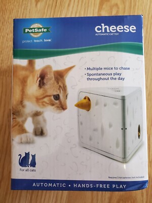 PetSafe Cheese Automatic Interactive Electronic Cat Teaser Toy For