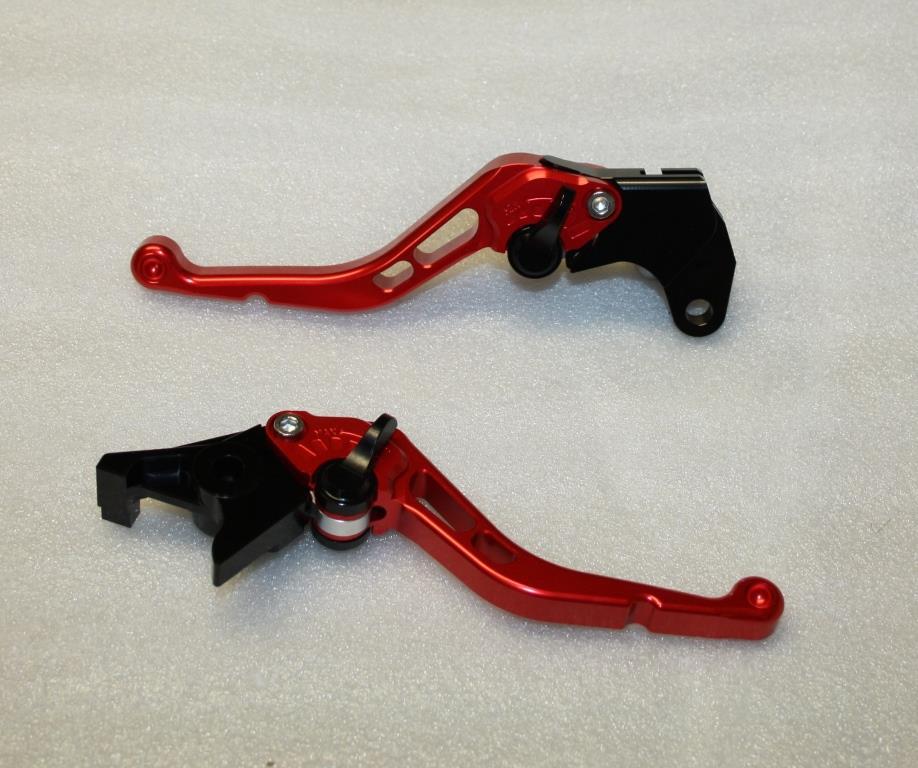 Levier de frein et embrayage court Yamaha R1 rouge en aluminium CNC pour moto sportive