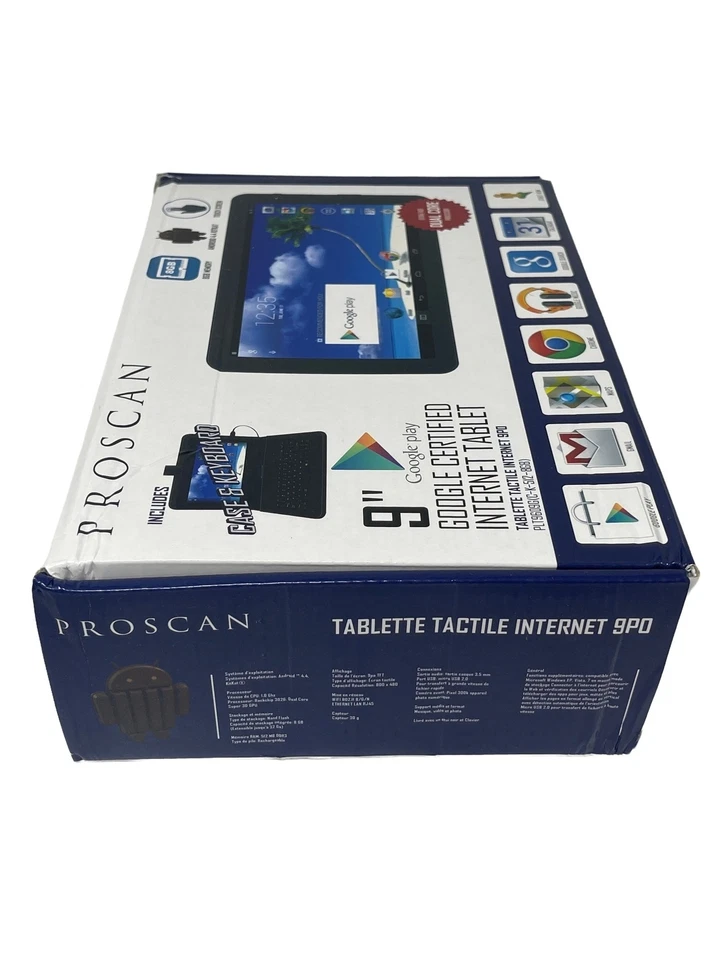 New Proscan 9" Google Certified Internet Tablet with Case Keyboard - Image 4 of 4