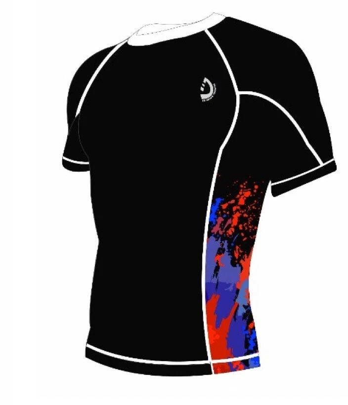 Compression Tight Shirt Half Sleeves + Shorts Set Skin Fit Base Layer Yoga Tight - Image 2 of 3